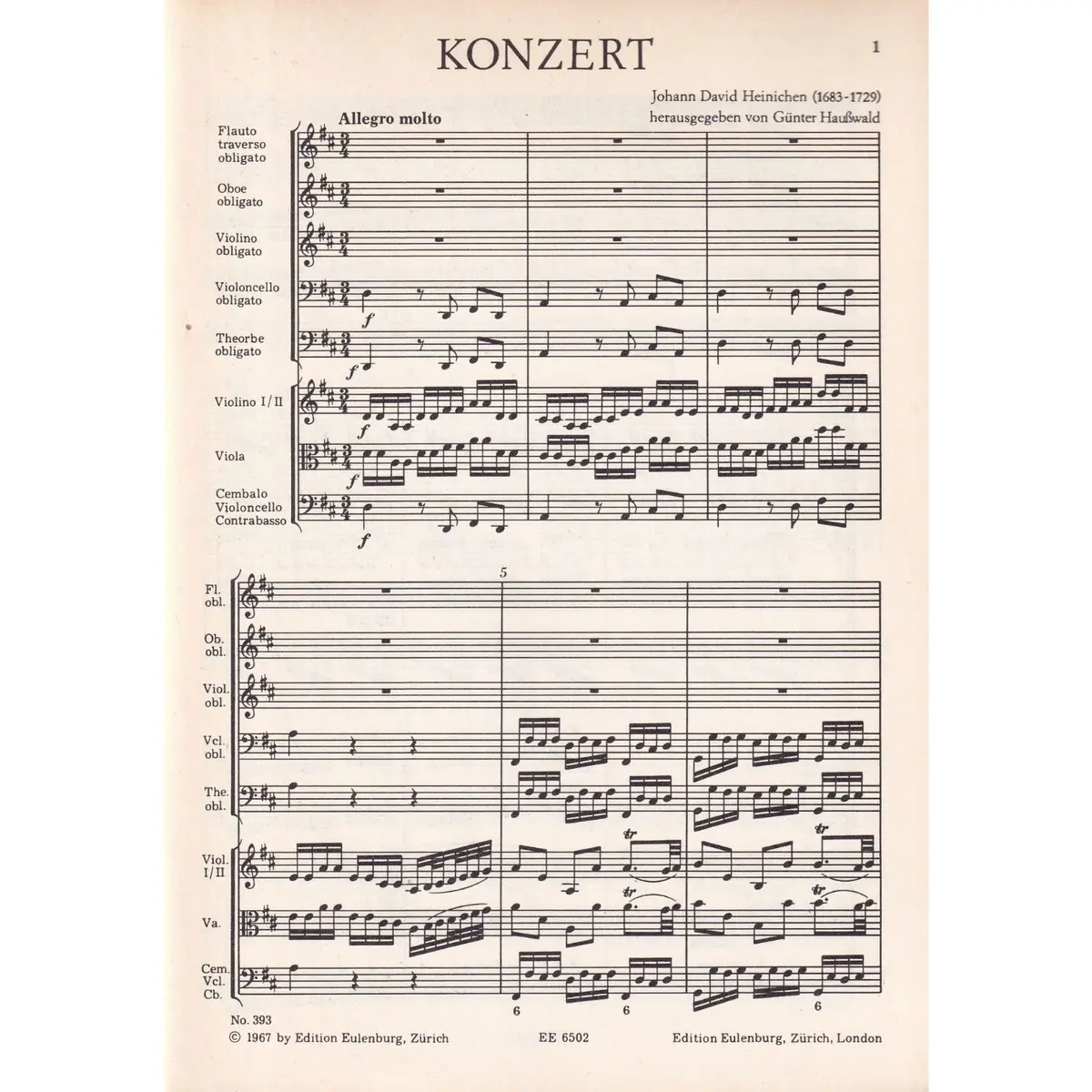 Concerto For Flute, Oboe E Cordas