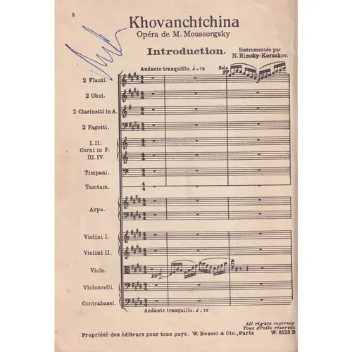 Khovanchtchina - Prelude  ( study score)