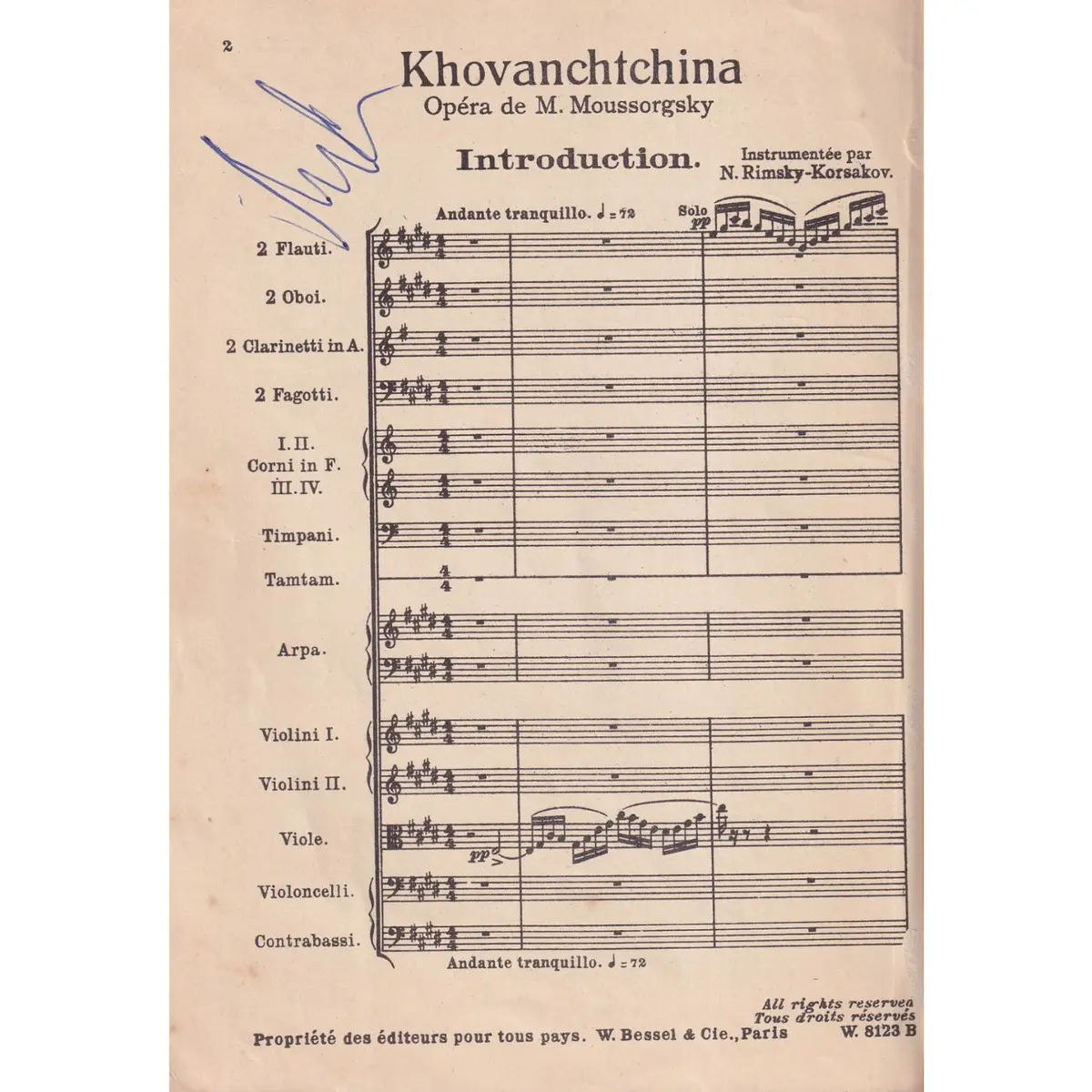 Khovanchtchina - Prelude  ( study score)