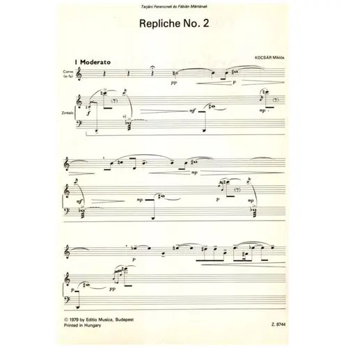 Repliche N.2 Per Corno E Zimbalo