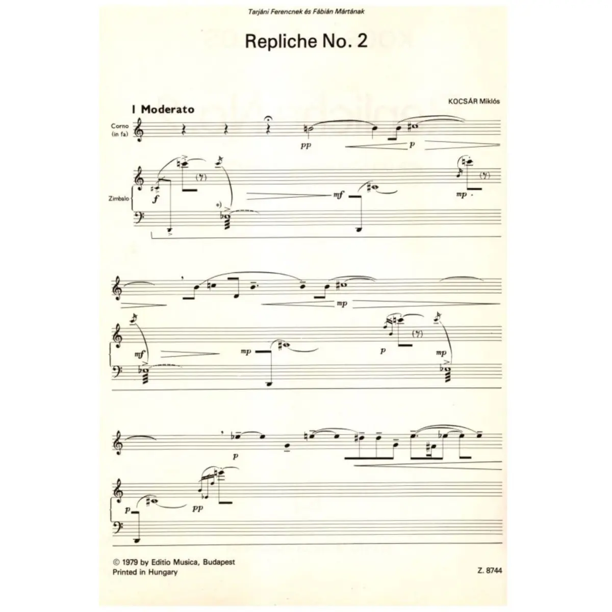 Repliche N.2 Per Corno E Zimbalo