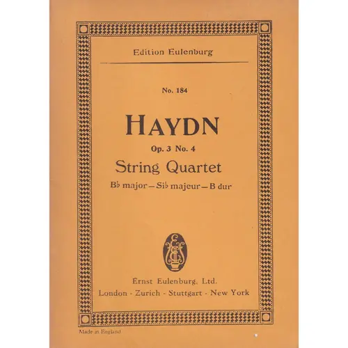String Quartet Bb Major  Op.3 N.4