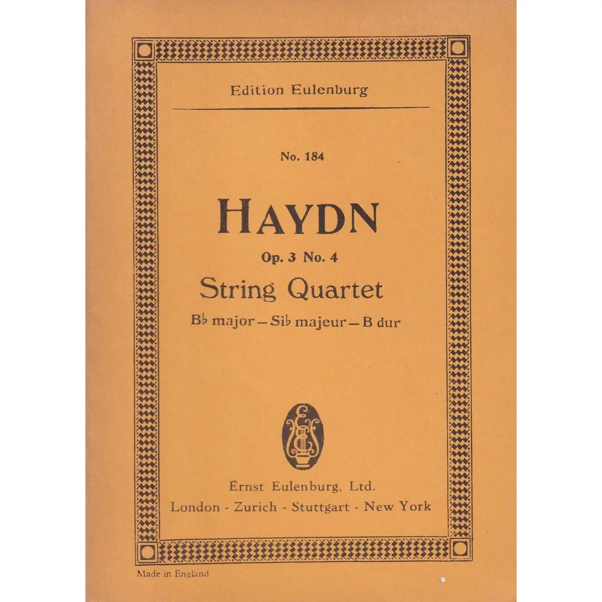 String Quartet Bb Major  Op.3 N.4