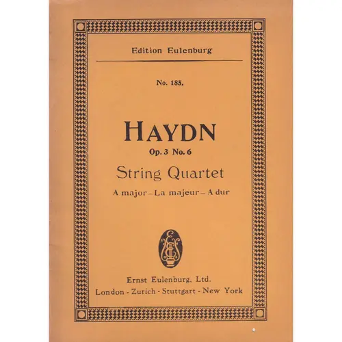 String Quartet A Major  - Op.3 N.6