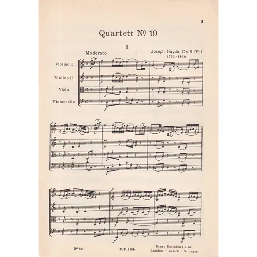String Quartet C Major - Op.9 N.1
