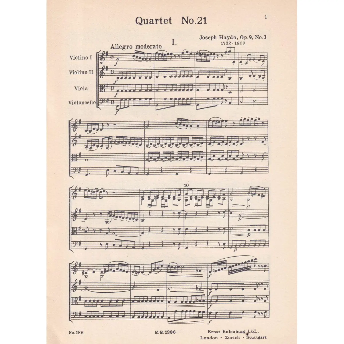 String Quartet G Major - Op.9 N.3