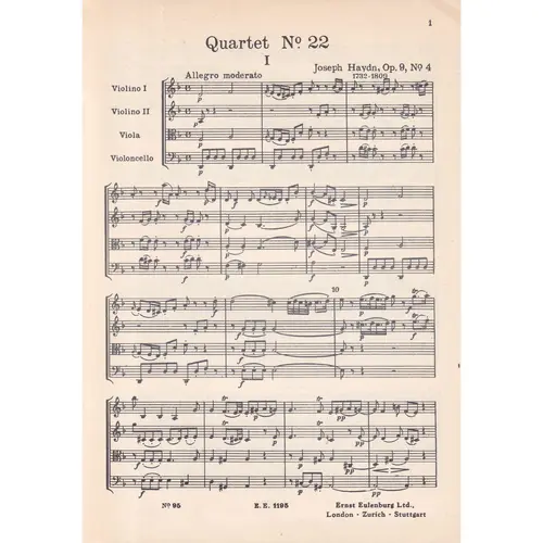 String Quartet D Minor - Op.9 N.4