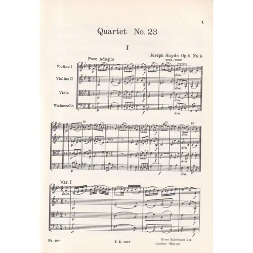 String Quartet Bb Major - Op.9 N.5