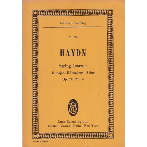 String Quartet D Maj.- Op.20 N.4