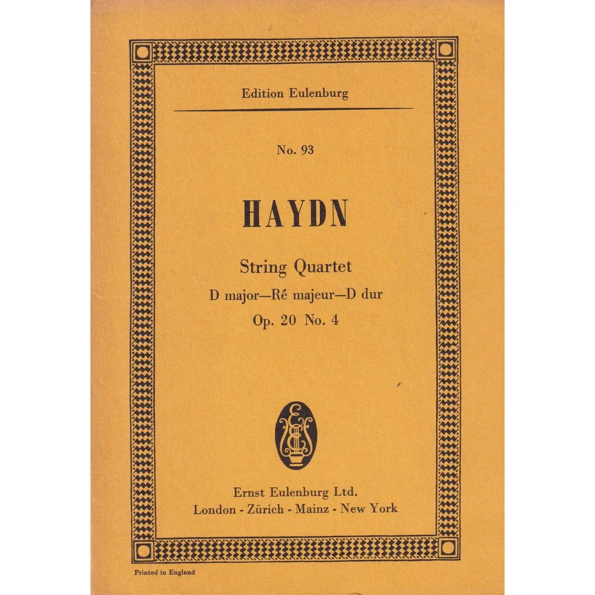 String Quartet D Maj.- Op.20 N.4