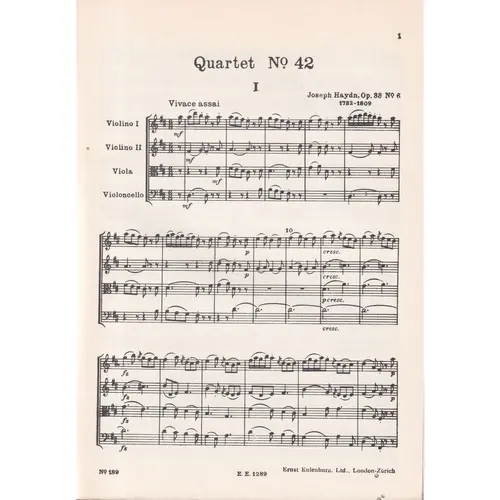 String Quartet D Major - Op.33 N.6