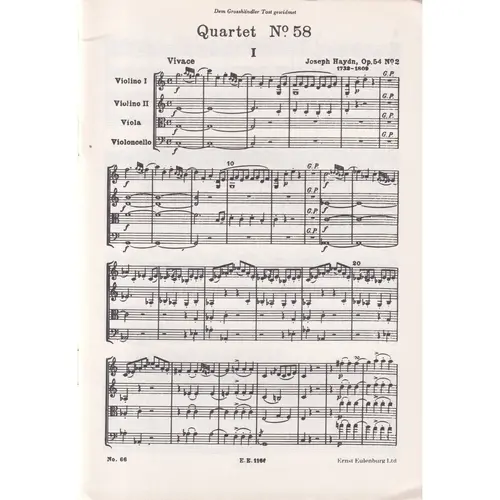 String Quartet C Major -  Op.54 N.2