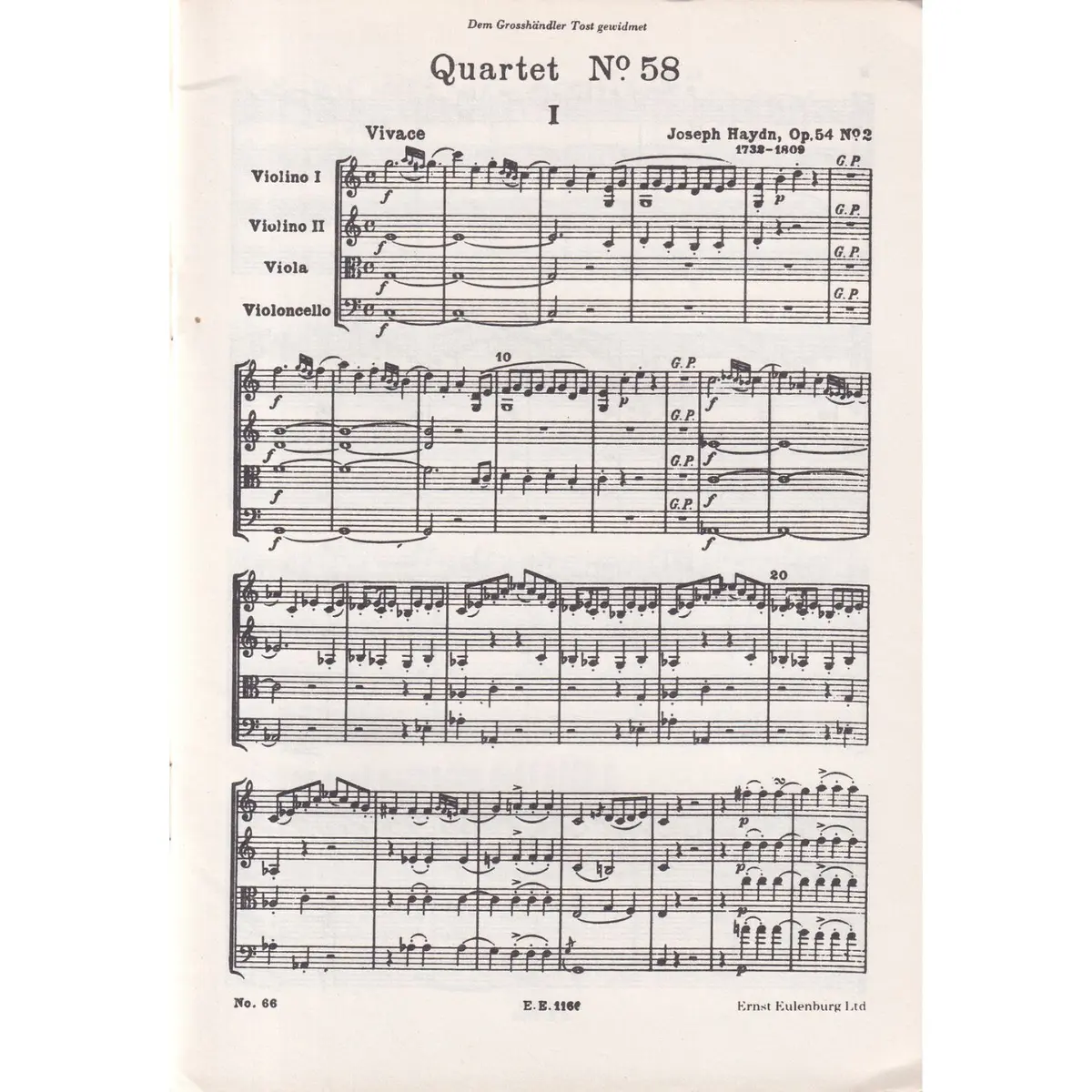 String Quartet C Major -  Op.54 N.2