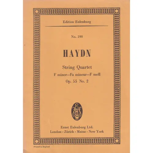 String Quartet F Minor - Op.55 N.2