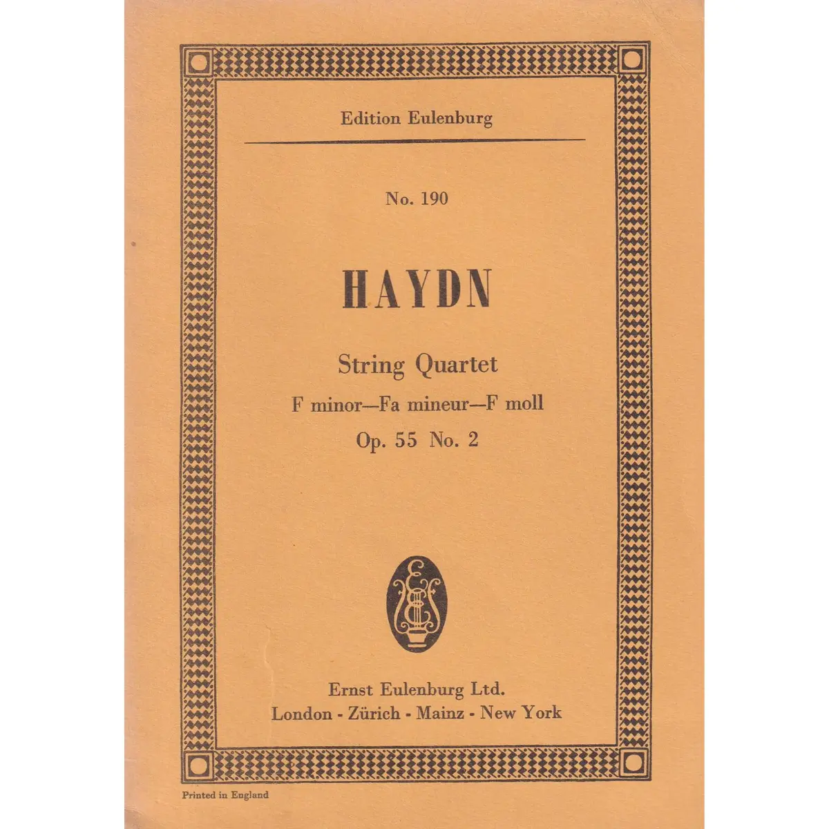 String Quartet F Minor - Op.55 N.2