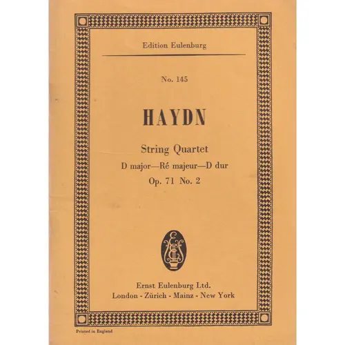 String Quartet D Major - Op.71 N.2