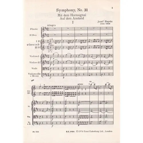 Symphony N.31 D Major