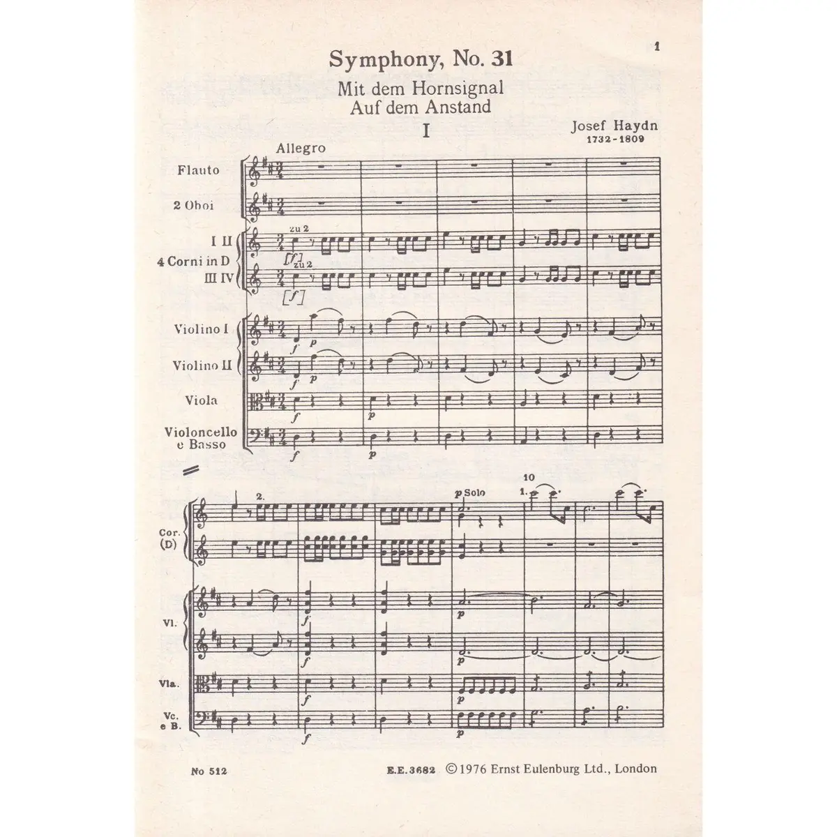 Symphony N.31 D Major