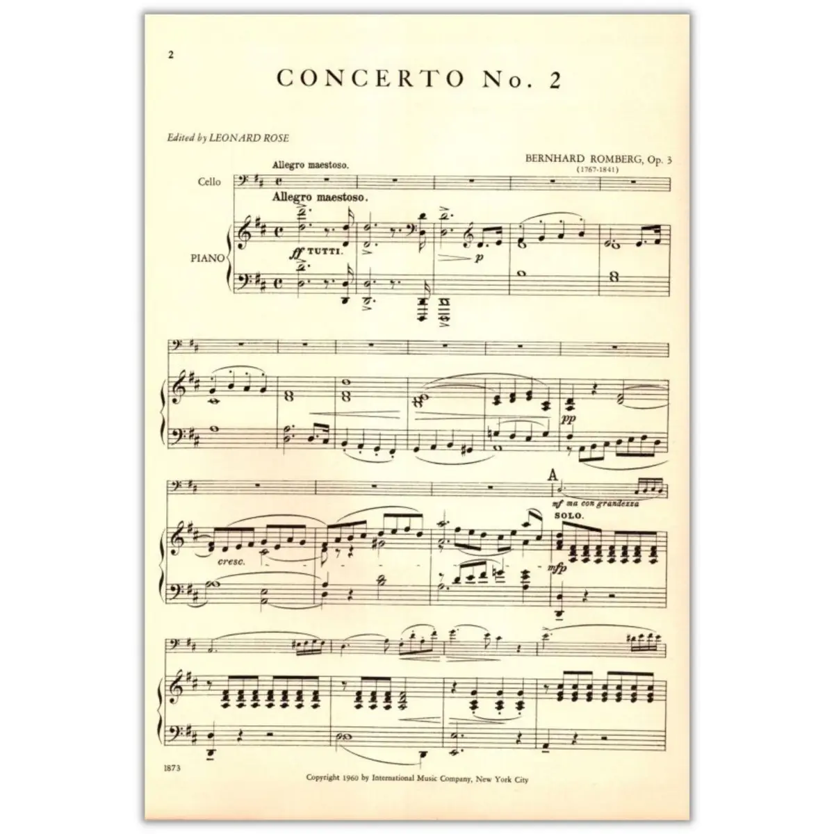 Concerto N.2 In D Maj.-Op.3