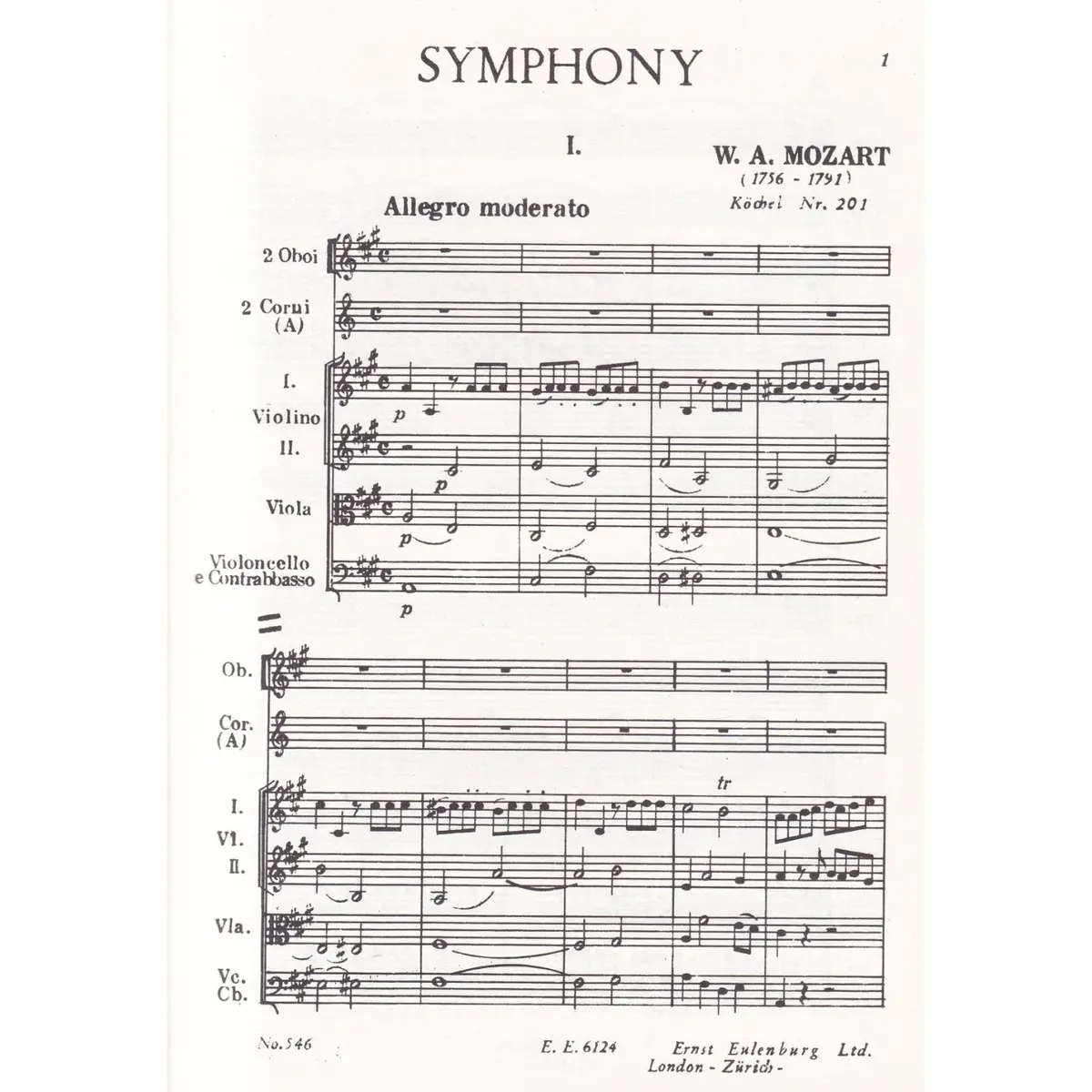 Symphony A Maj. Kv 201