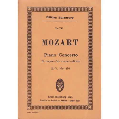 Piano Concerto Bb Maj. Kv.450