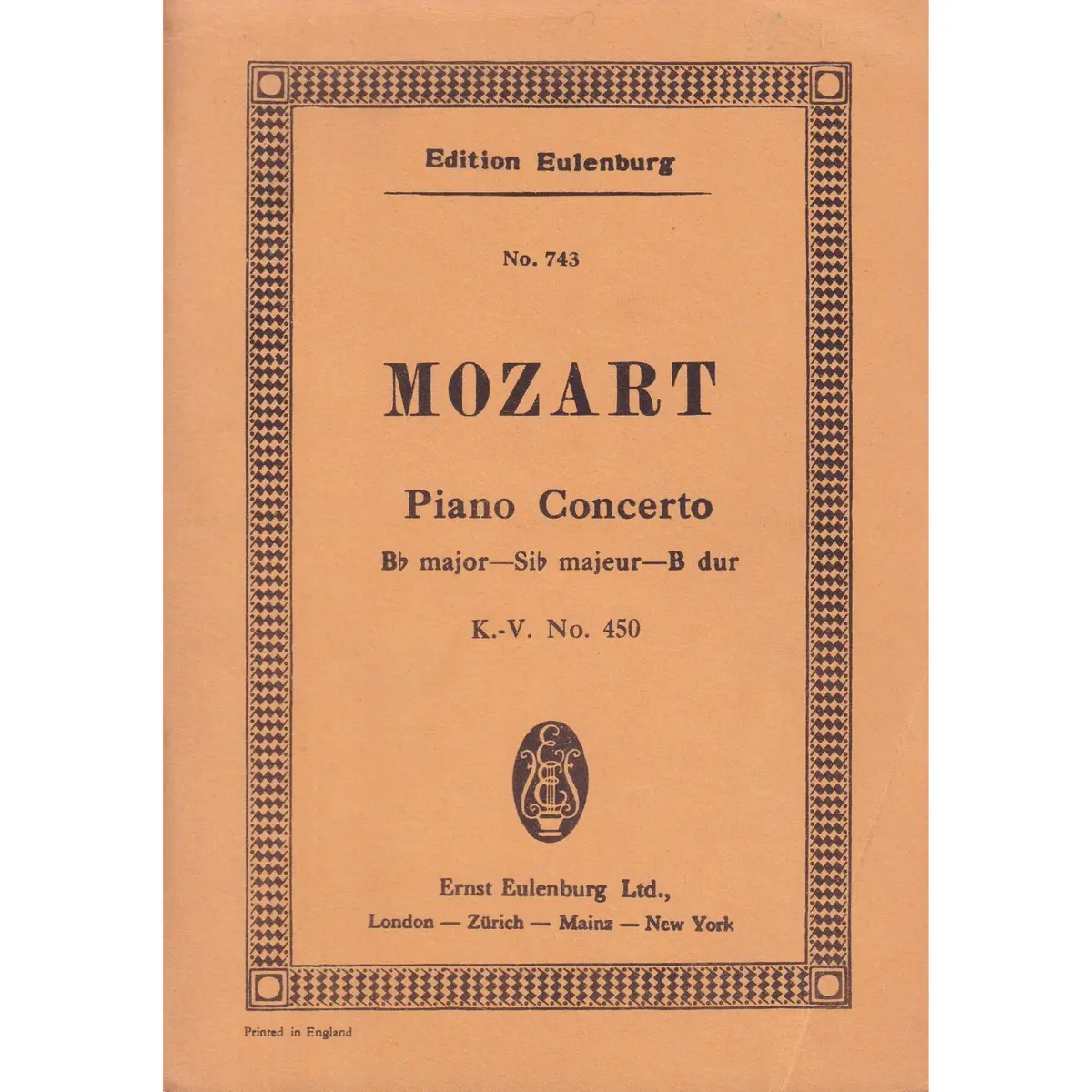 Piano Concerto Bb Maj. Kv.450