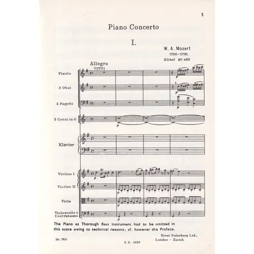 Piano Concerto G Maj.-Kv 453