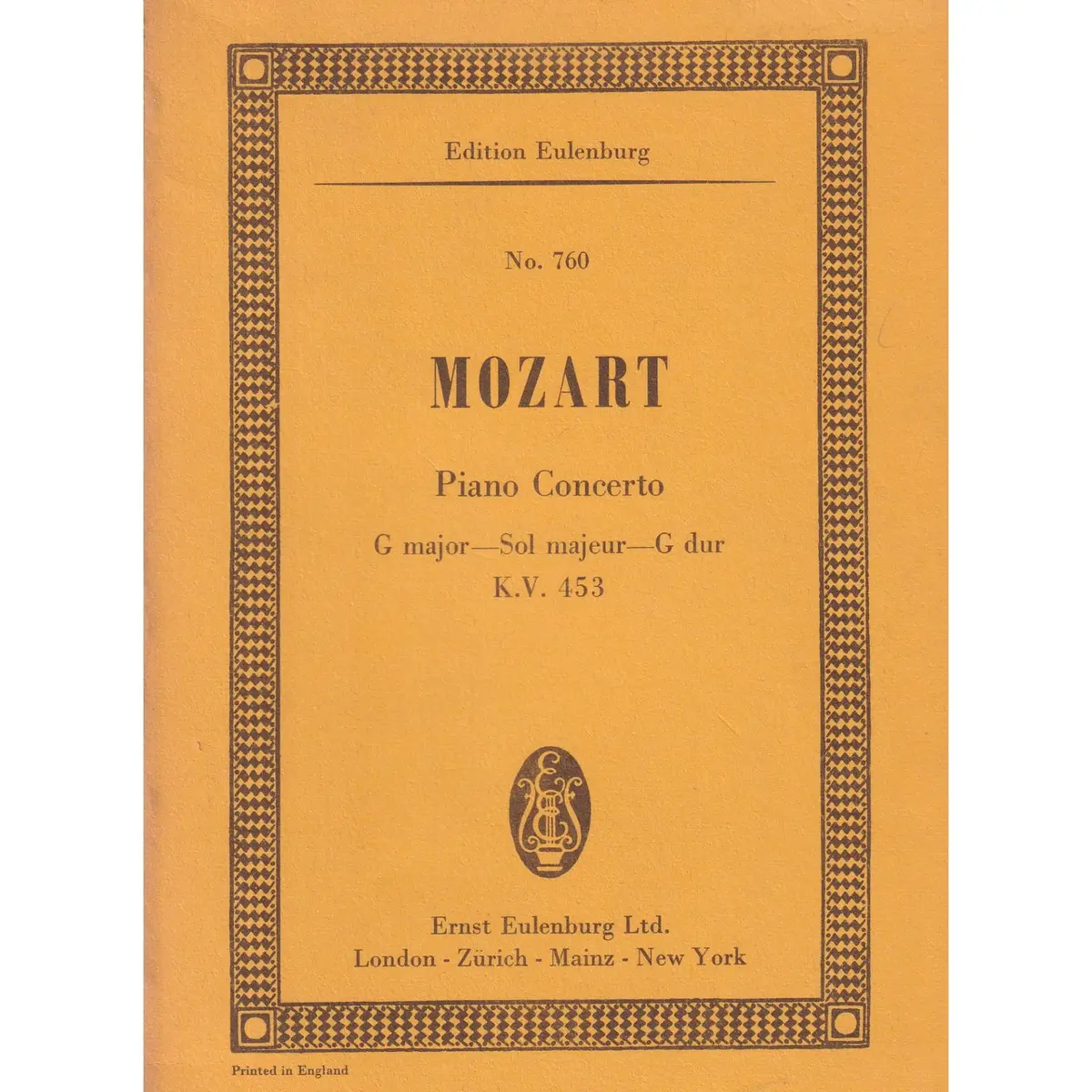 Piano Concerto G Maj.-Kv 453