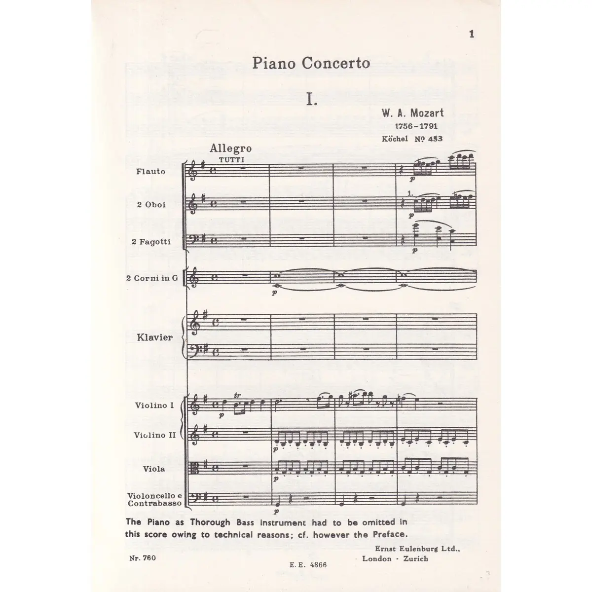 Piano Concerto G Maj.-Kv 453