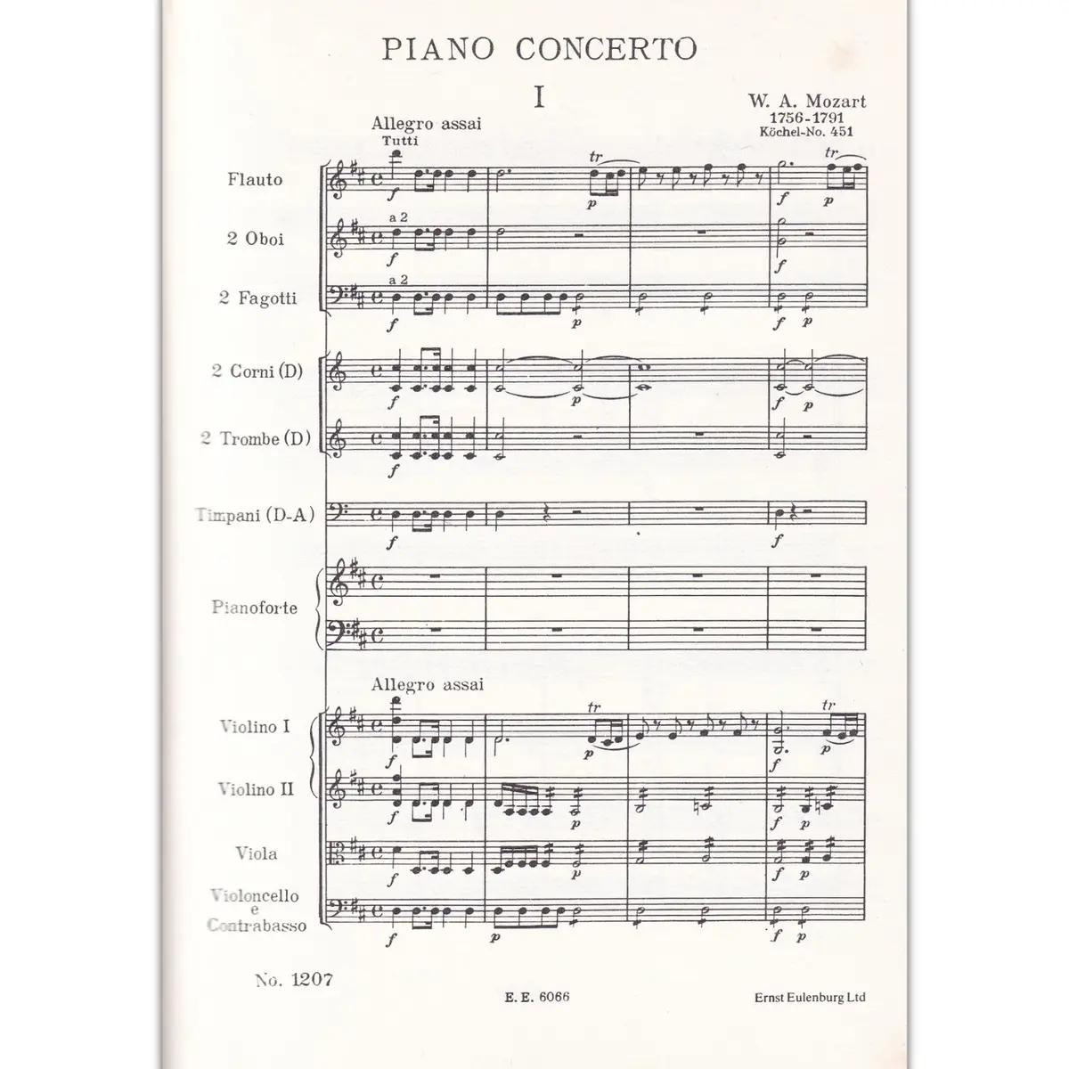 Concerto D Dur - Kv 451 (Piano)