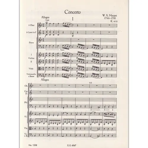 Piano Concerto F Major Kv. 413