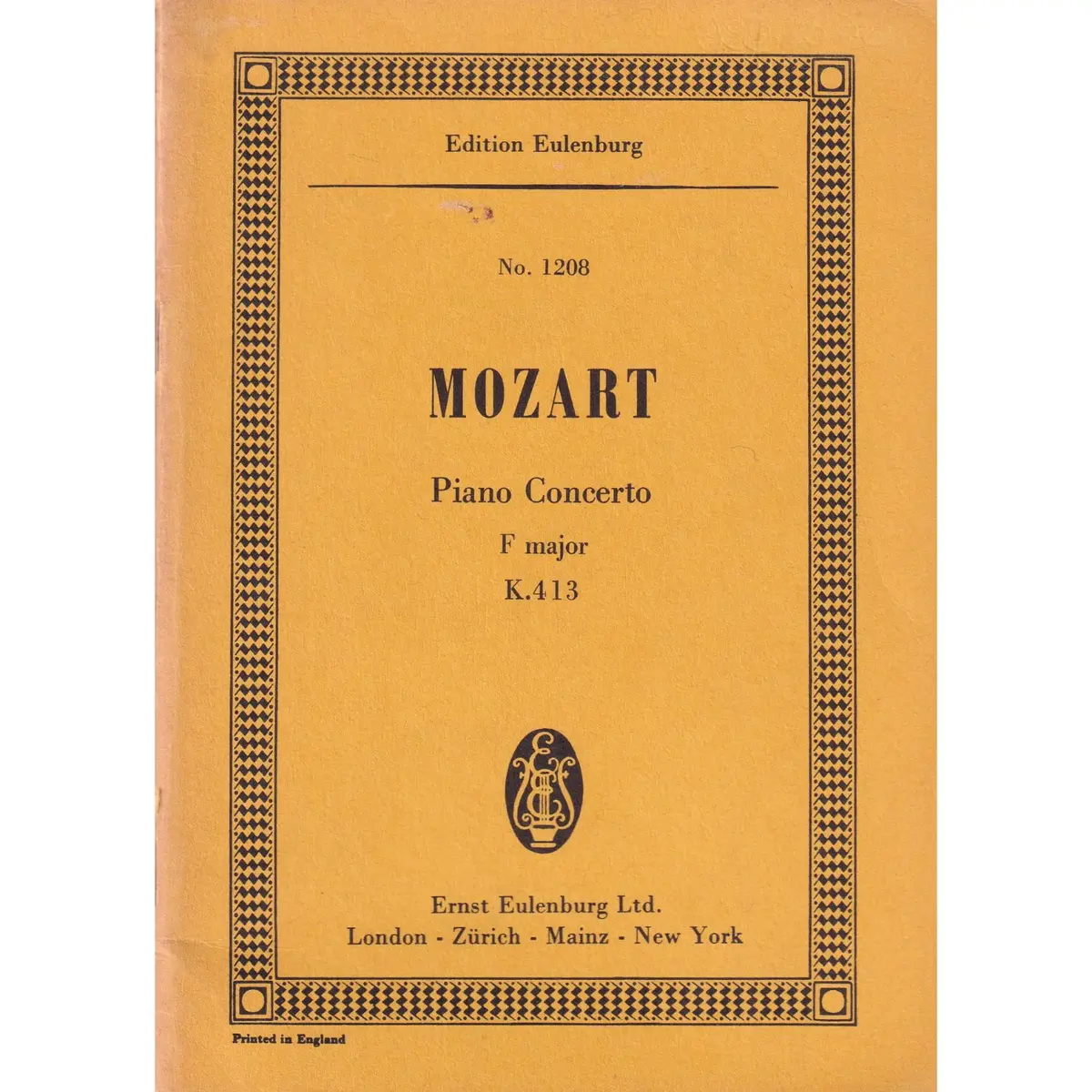 Piano Concerto F Major Kv. 413