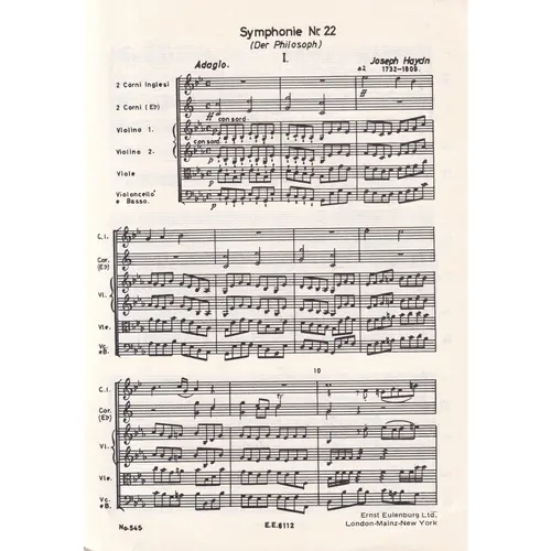 Symphony N.22 Eb Major  (Der Philosoph)