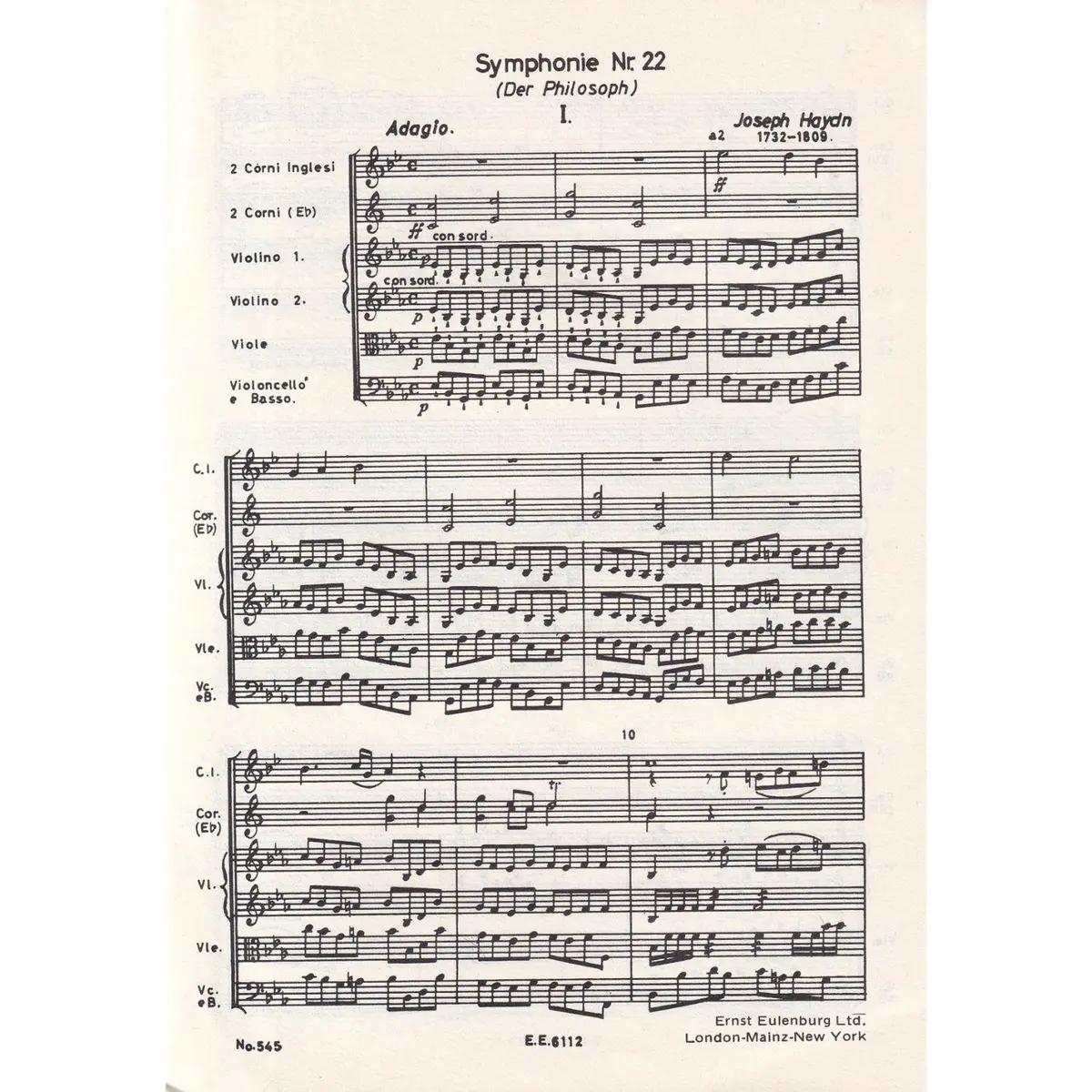 Symphony N.22 Eb Major  (Der Philosoph)