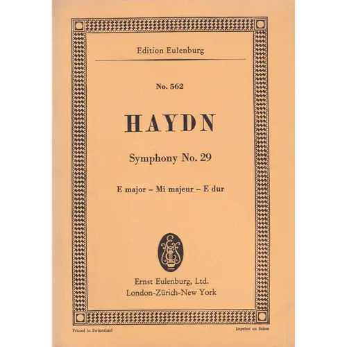 Symphony N.29 E Major