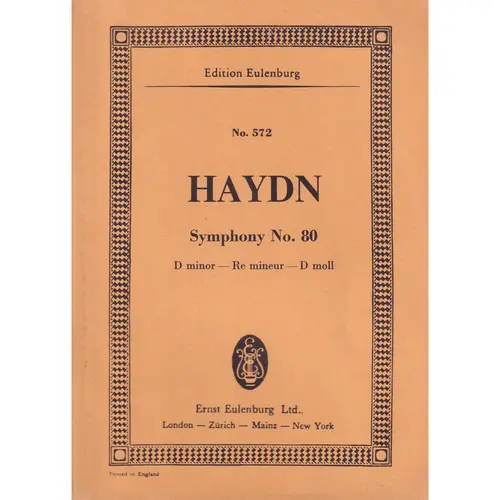 Symphony N.80  D Moll  Hob.I:80