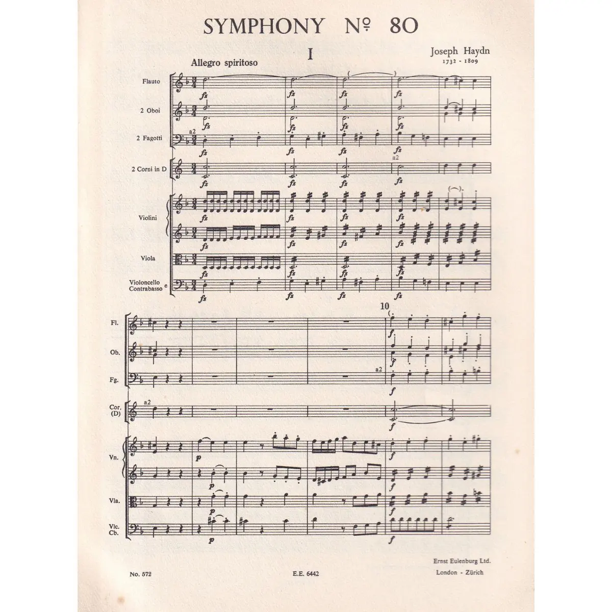 Symphony N.80  D Moll  Hob.I:80