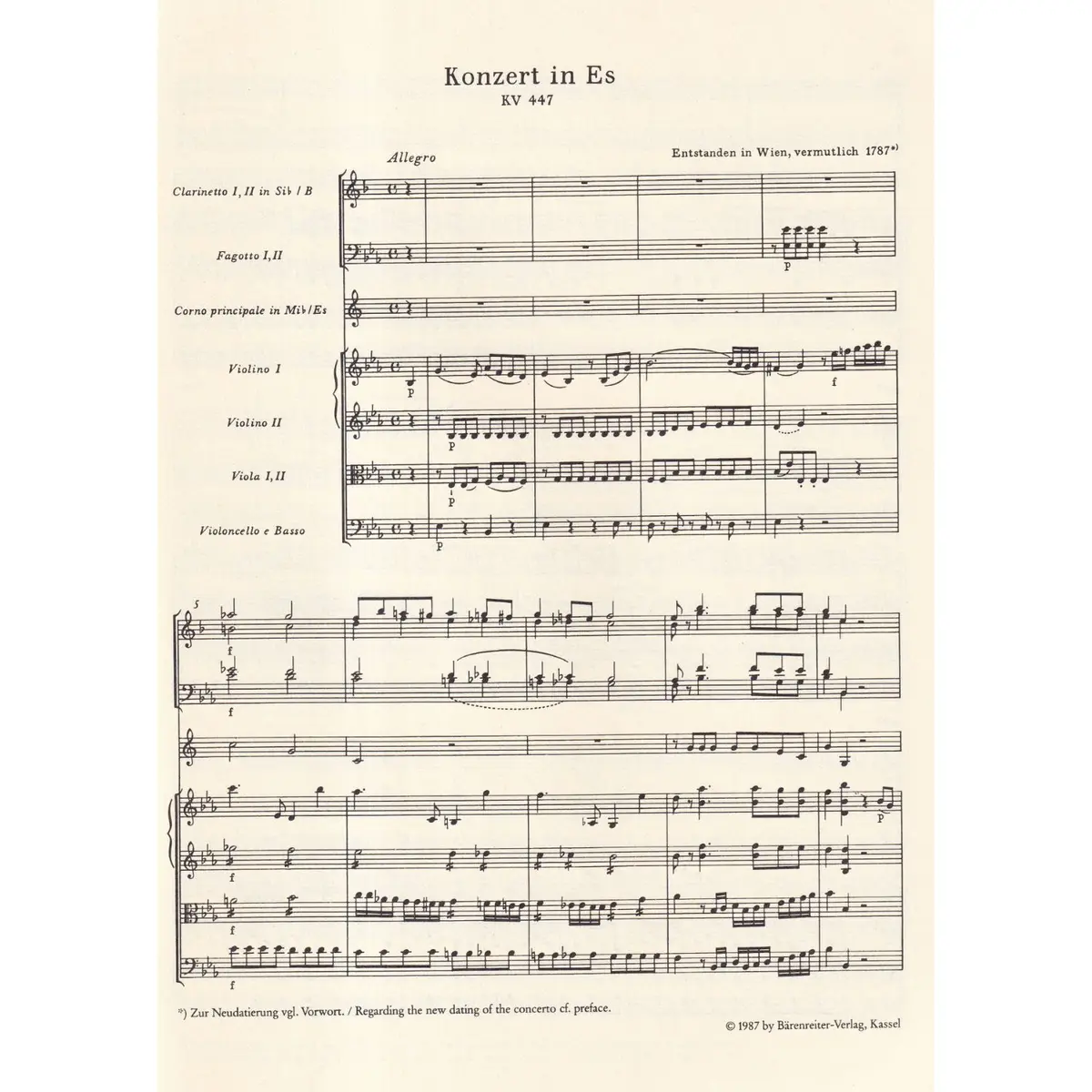 Konzert In Es Fur Horn-Kv 447