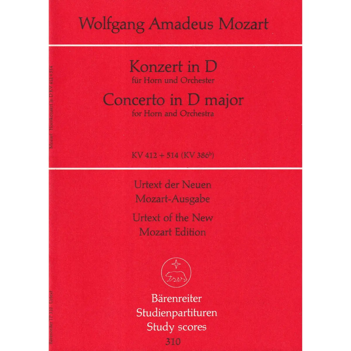 Konzert In D Fur Horn-Kv 412/514 (Kv 386 B)