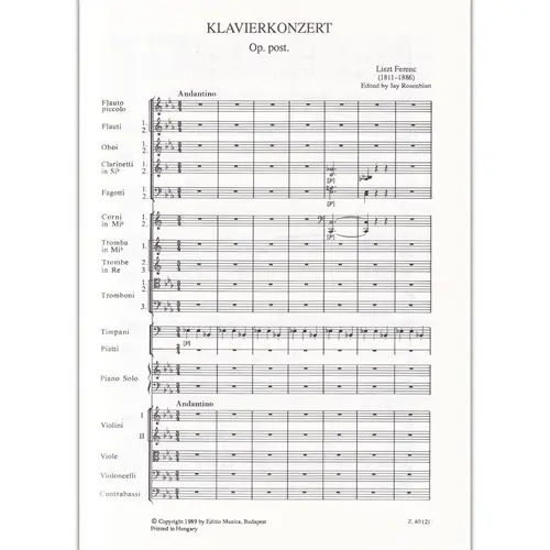 Klavierkonzert Es-Dur, Op.Post