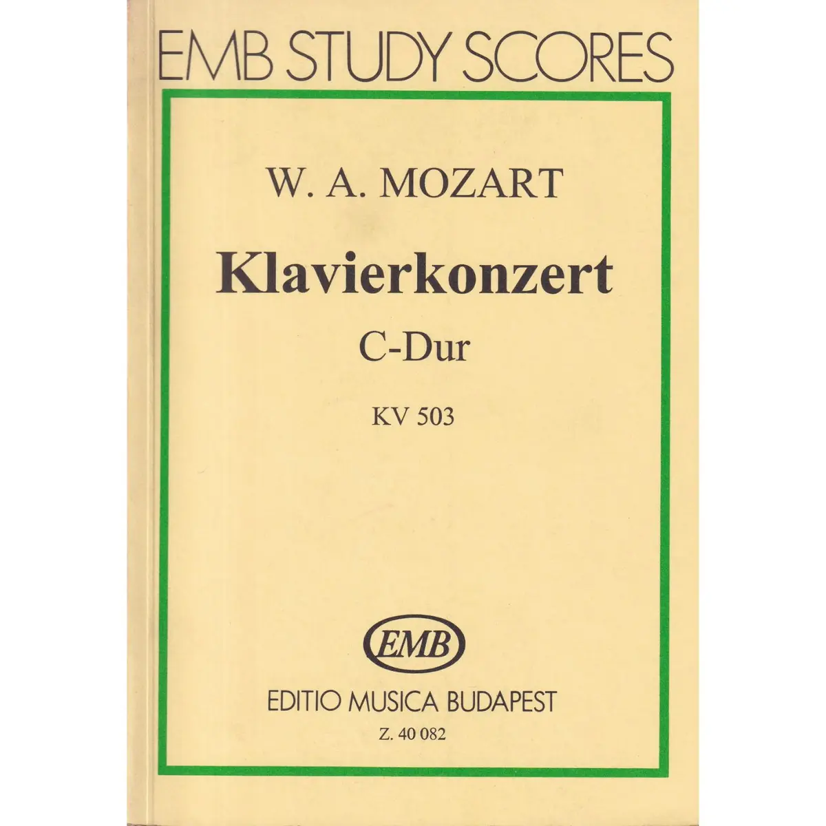 Klavierkonzert C-Dur KV 503  ( study score )