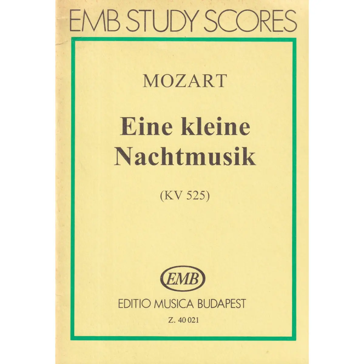 Eine Kleine Nachtmusik KV 525  ( study score )