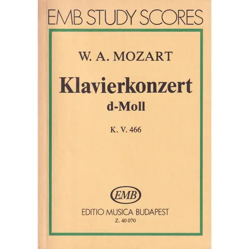Klavierkonzert D-Moll Kv 477 (study score)