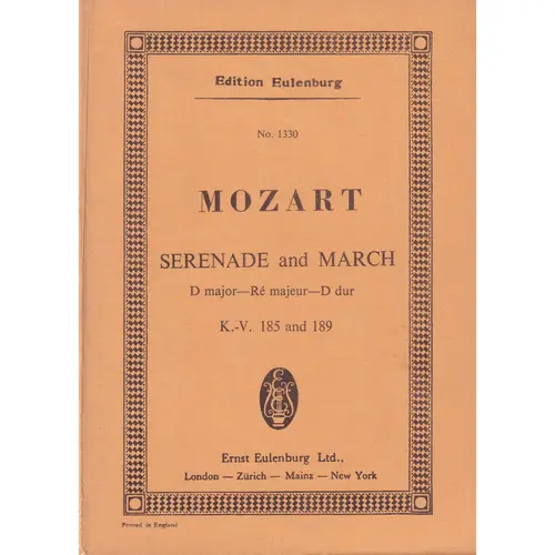 Serenade And March D Major  Kv 185-189