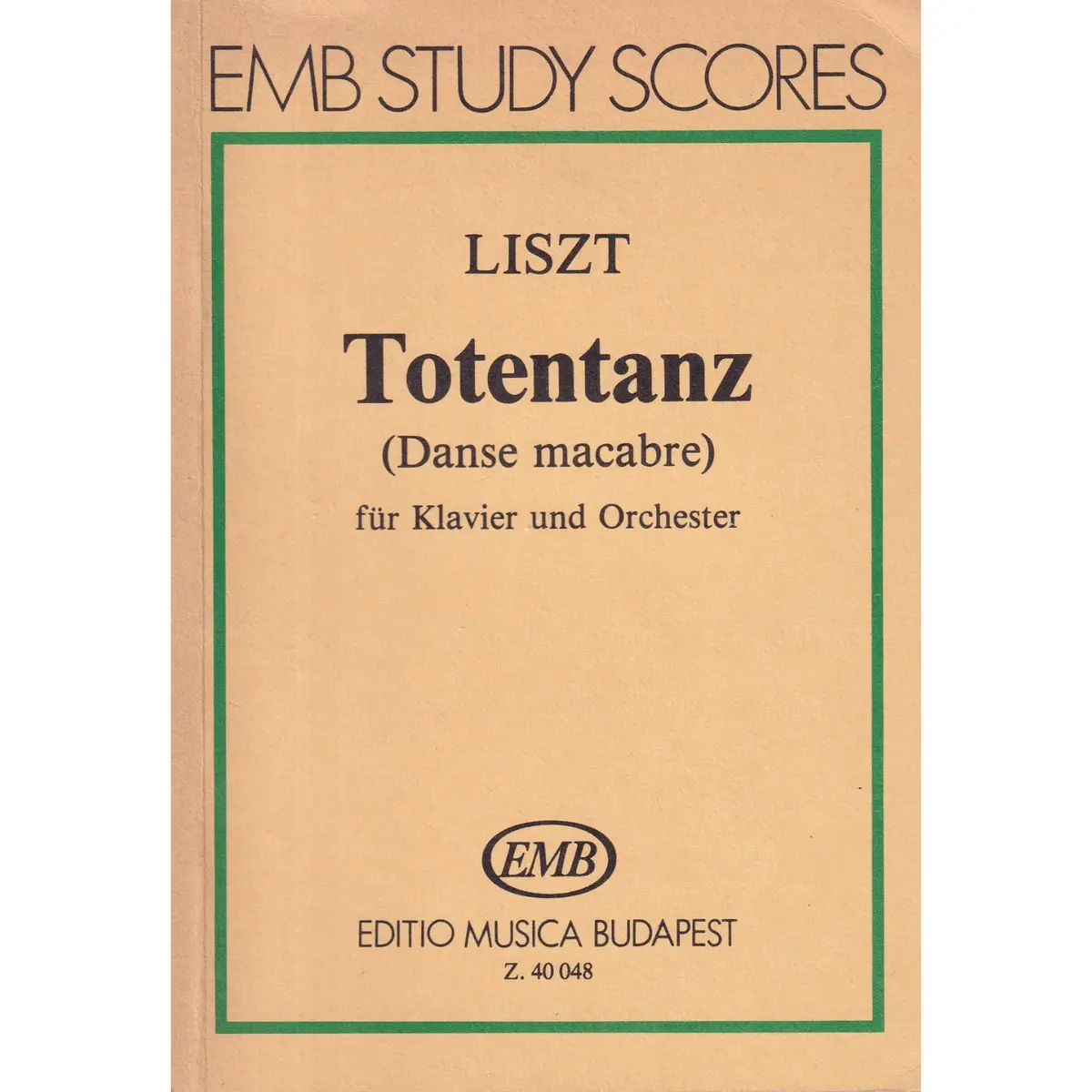 Totentanz (Danse Macabre Fur Klavier Und Orch.