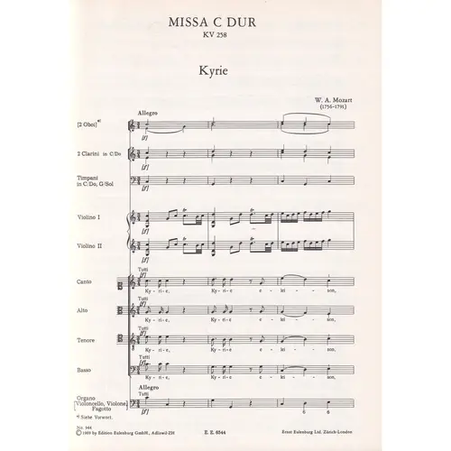 Missa C Maj.-Kv 258