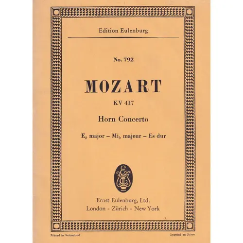 Horn Concerto Eb Maj.-Kv 417