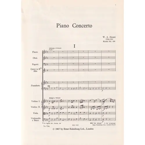 Piano Concerto Bb Maj.-Kv  456