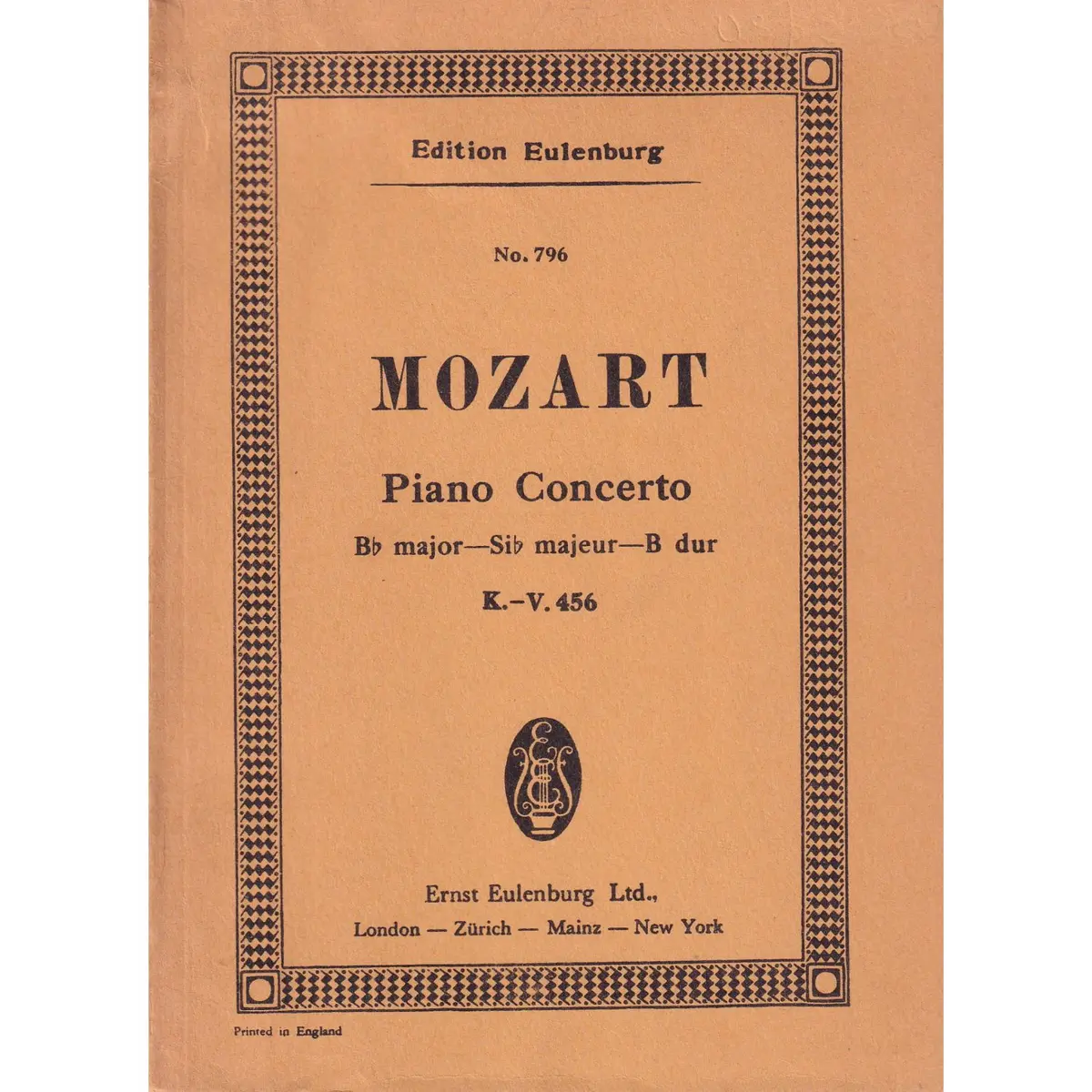 Piano Concerto Bb Maj.-Kv  456