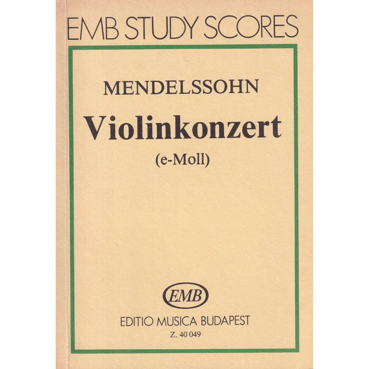 Violinkonzert E-Moll -Op.64  ( study score )